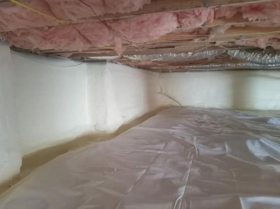 Crawl space encapsulation with closed-cell spray foam for Spray Foam Roofing in Arkansas City